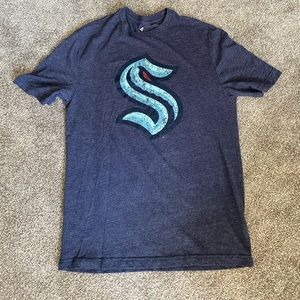 Navy Blue Seattle Kraken Tee Shirt